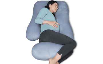 MOON PARK 57" U-Shaped Pregnancy Pillow – Full Body Support, Removable Cover