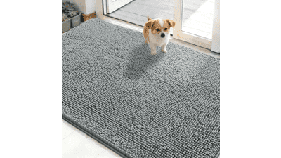 OLANLY 48x30 Muddy Paws Dog Door Mat – Super Absorbent, Non‑Slip, Machine Washable