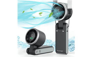 PlayHot Portable Turbo Fan – 5-Speed, 12H USB‑C Rechargeable