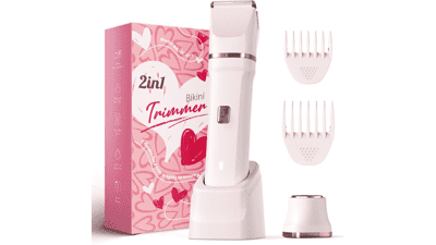 Risina 2-in-1 Bikini Trimmer – Waterproof Electric Razor for Women