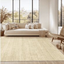 Washable 5x7 Non-Slip Brown Rug – Soft Low Pile, Foldable, Stain-Resistant