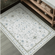 Washable Boho Bathroom Rug 2x3