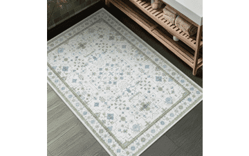 Washable Boho Bathroom Rug 2x3