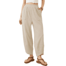 Xiaoxuemeng Women's Wide Leg Harem Pants