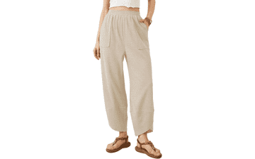 Xiaoxuemeng Women's Wide Leg Harem Pants