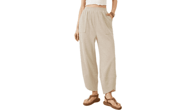 Xiaoxuemeng Women's Wide Leg Harem Pants