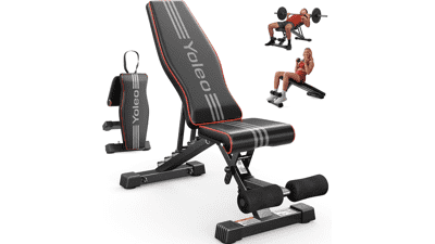 YOLEO Adjustable Weight Bench 827lbs Foldable Gym Bench