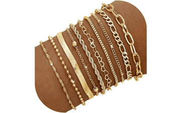 14K Gold Plated Bracelet Set for Women