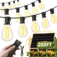 200FT Solar String Lights Outdoor