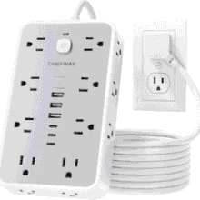 20FT Surge Protector Power Strip