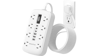 3FT Power Strip with 8 Outlets & 6 USB