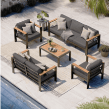 5 Piece Aluminum Patio Furniture Set