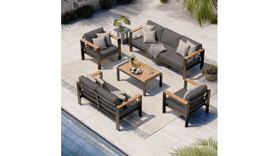 5 Piece Aluminum Patio Furniture Set