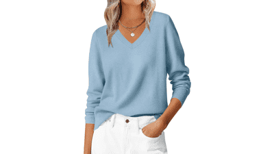 ANRABESS Women's Fall Long Sleeve Sweater