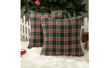 AQOTHES Christmas Plaid Pillow Covers