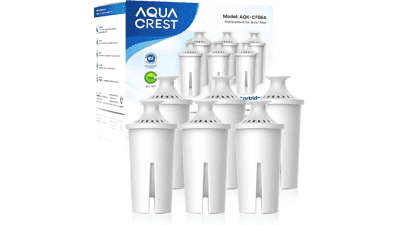 AQUA CREST Brita Water Filter Replacement, 6 Pack