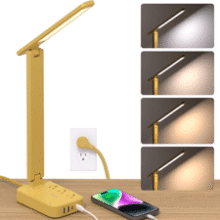 Addtam LED Desk Lamp with Power Strip