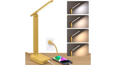 Addtam LED Desk Lamp with Power Strip