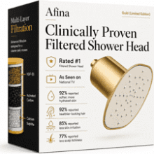 Afina Filtered Shower Head - Gold