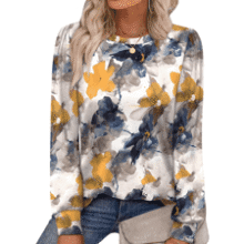 Alaroo Womens Long Sleeve Fall Tunic Tops