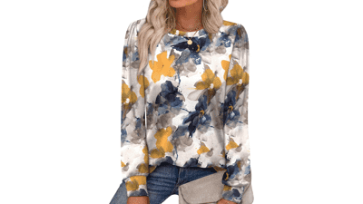 Alaroo Womens Long Sleeve Fall Tunic Tops