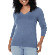 Amazon Essentials Women's Long-Sleeve V-Neck Sweater