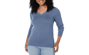 Amazon Essentials Women's Long-Sleeve V-Neck Sweater