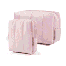 BAGSMART Puffy Travel Makeup Bag Duo