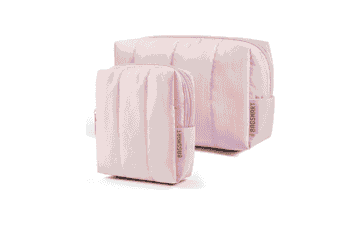 BAGSMART Puffy Travel Makeup Bag Duo