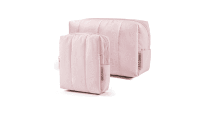 BAGSMART Puffy Travel Makeup Bag Duo