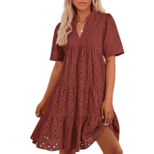 BTFBM Eyelet Boho Summer Dress