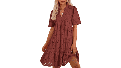 BTFBM Eyelet Boho Summer Dress