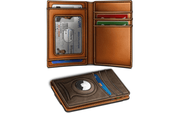 BULLIANT Magnetic Slim Leather Airtag Wallet