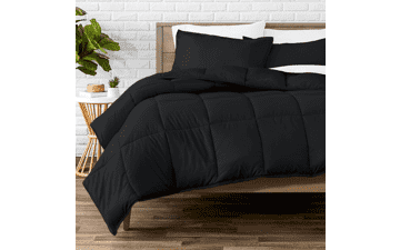 Bare Home Comforter Set - Ultra Soft Black