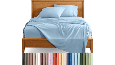 Bare Home Queen Sheet Set - Light Blue