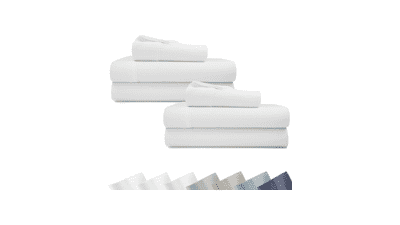 California Design Den Twin Cotton Sateen Bed Sheets Set