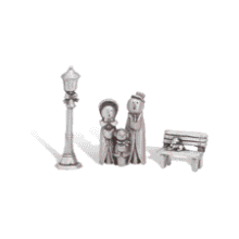 Carolers Christmas Village Pewter Figurine Set