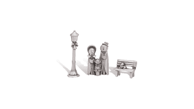 Carolers Christmas Village Pewter Figurine Set