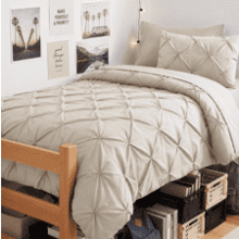 CozyLux Twin Comforter Set Beige