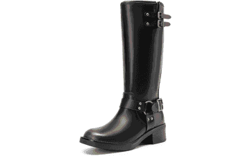 DREAM PAIRS Women's Moto Knee High Boots