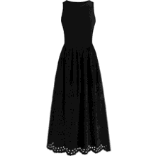 Dowerme Women Lace Cotton Maxi Dress