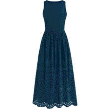 Dowerme Women's Lace Eyelet Maxi Dress