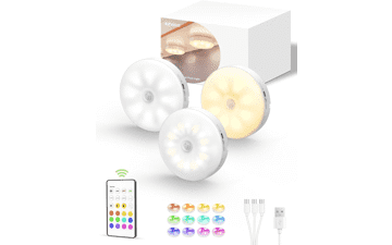 EZVALO RGB Under Cabinet Puck Lights