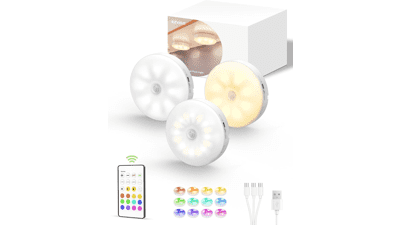 EZVALO RGB Under Cabinet Puck Lights