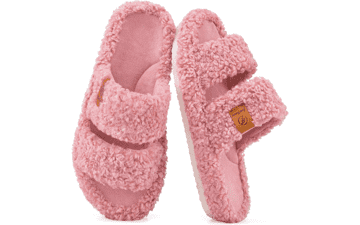 EverFoams Womens Fuzzy Memory Foam Slippers