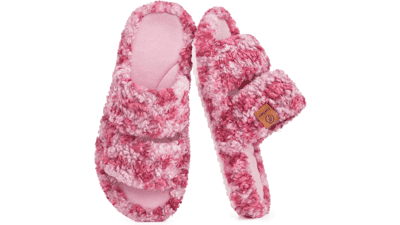 EverFoams Womens Fuzzy Slippers
