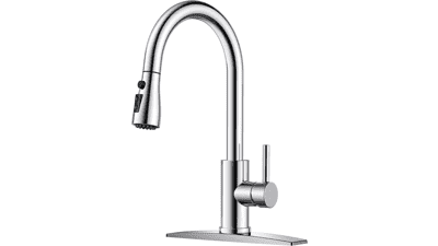 FORIOUS Kitchen Faucet with Pull Down Sprayer