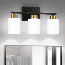 FonmYim Black and Gold Bathroom Vanity Light
