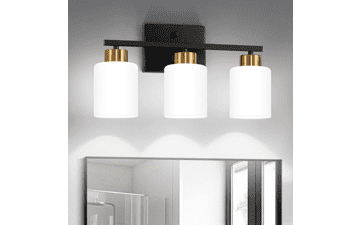 FonmYim Black and Gold Bathroom Vanity Light