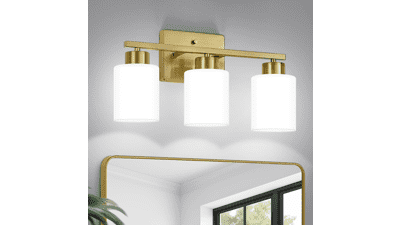 FonmYim Brushed Gold Bathroom Vanity Light